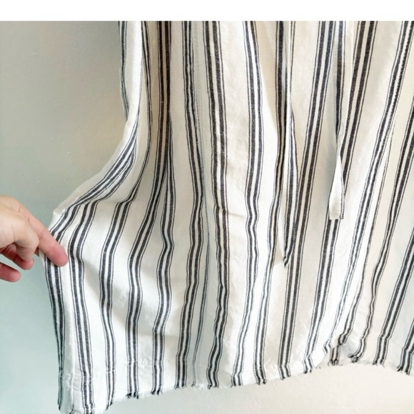 Pilcro Black and White Striped Midi Dress - Picture 10 of 13